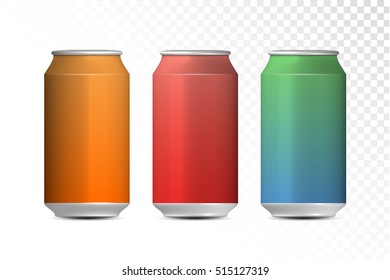 Aluminum cans ideal for beer, lager, alcohol, soft drinks, soda, fizzy pop, lemonade, cola, energy drink, juice, water etc. vector design.