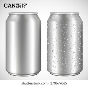 Aluminum cans, Realistic vector