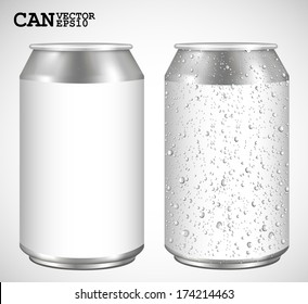 Aluminum cans, Realistic vector 