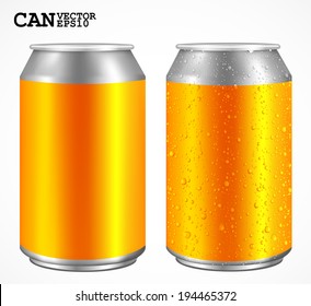 Aluminum cans, Realistic vector 