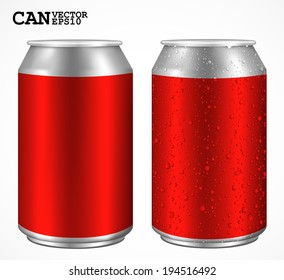 Aluminum cans, Realistic vector 