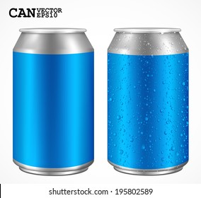 Aluminum cans, Realistic vector 