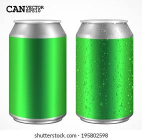 Aluminum cans, Realistic vector 