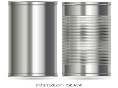 Aluminum cans in two different designs illustration