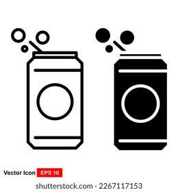 Aluminum cans vector icon set. Use it for posters, banners, web, t-shirt printing, bag printing, badges, flyers, logo designs and more.