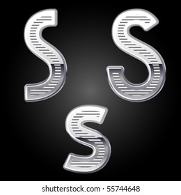 Aluminum or chrome engraved characters. s