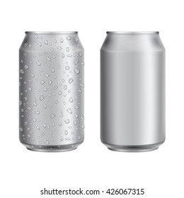 Aluminum drink can template for beer or juice design.