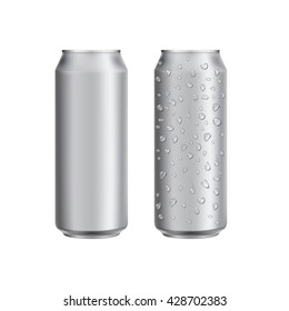 Aluminum Drink Can Template For Beer Or Juice Design.