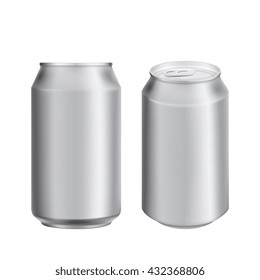 Aluminum drink can template for beer or juice design. 