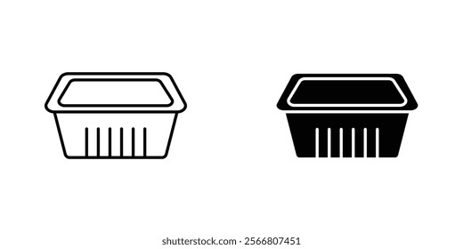 Aluminum foil food container icons pack for apps and web UI designs