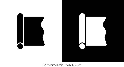 Ícone de folha de alumínio Ilustração de vetor plano. Símbolos simples em preto