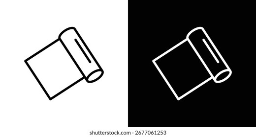 Icono de papel de aluminio. Línea delgada simple, Vectores de contorno