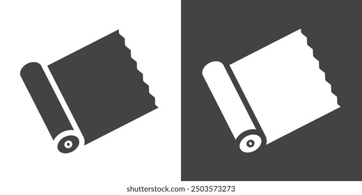aluminum foil icon Thin line illustration set