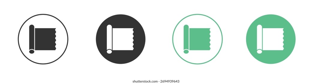 Vector del icono del papel de aluminio, muestra plana llena, pictograma sólido