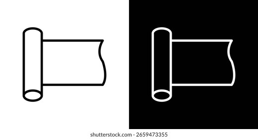 Aluminum foil icon for website, vector design template elegant style