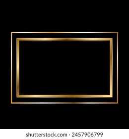 Aluminum frame template background gold and silver metalic 