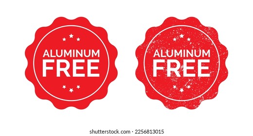 Aluminum Free. Vector Red Stamp. vector graphic