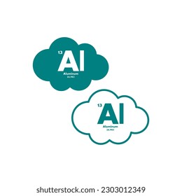 Juego de iconos de aluminio. ilustración de plantilla vectorial para diseño web