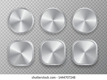 Aluminum metal button template set.