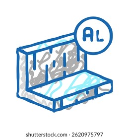 aluminum metal profile doodle icon sketch vector. aluminum metal profile sign. isolated symbol illustration