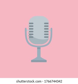 
Aluminum microphone with holder for voice recording at home and in a professional studio