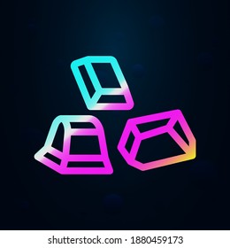 Icono de nolan de aluminio. Línea delgada simple, vector de contorno de iconos de materia prima para ui y ux, sitio web o aplicación móvil