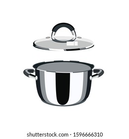 Aluminum Pan on a white background