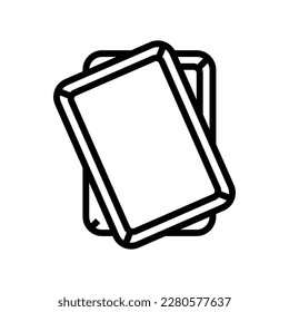 aluminum sheet pan kitchen cookware line icon vector. aluminum sheet pan kitchen cookware sign. isolated contour symbol black illustration