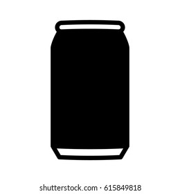 Aluminum soda or beer can flat vector icon for apps and websites