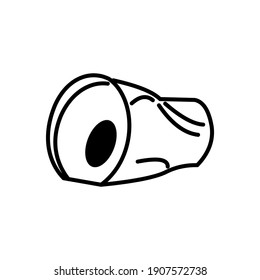 aluminum soda bottle icon. in a flat style vector illustration. high quality black style