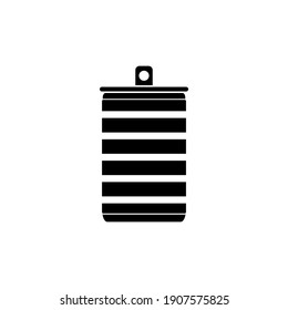 aluminum soda bottle icon. in a flat style vector illustration. high quality black style