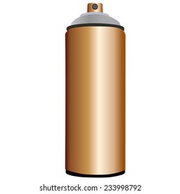 Aluminum spray bottle vector isolated on white