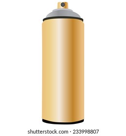 Aluminum spray bottle vector isolated on white