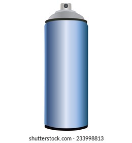 Aluminum spray bottle vector isolated on white