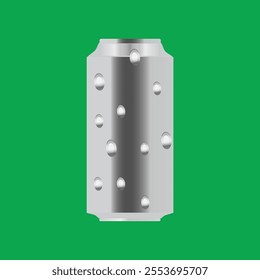 Aluminum standard cold can vector illustration