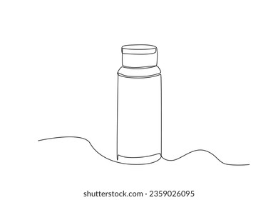 An aluminum tumbler. Tumbler one-line drawing