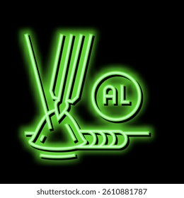 aluminum welding neon light sign vector. aluminum welding illustration