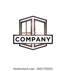 Aluminum windows and doors logo design concept template. Window icon vector illustration.