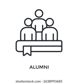 Alumni Icon Outline Style. Vector Illustration For Graphic Design