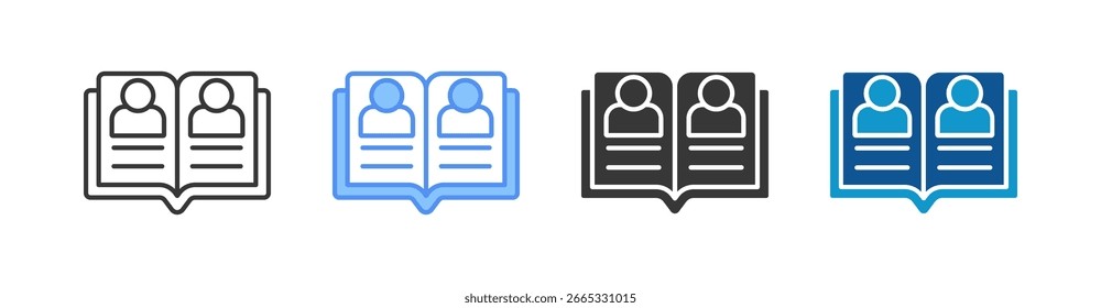 Ícone de Ex-aluno definir coleção de vários estilos