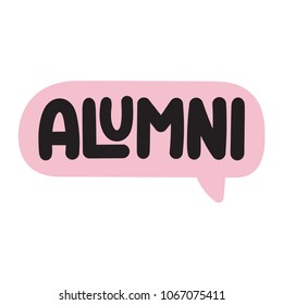 Alumni. Vector illustration on white background.