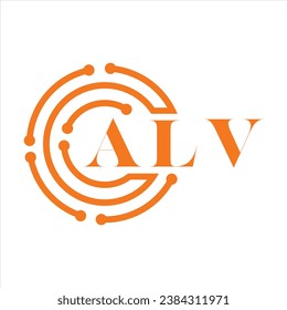 ALV letter design.ALV letter technology logo design on white background.ALV Monogram logo design for entrepreneur and business.