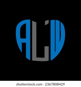ALW letter logo creative design. ALW unique design.
