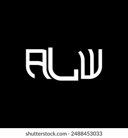 Diseño del logotipo de ALW, logotipo simple y moderno de ALW. ALW diseño de alfabeto de lujo  