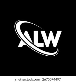 ALW logo. ALW letter logo design. Initials ALW logo linked with circle and uppercase monogram logo. ALW typography for technology, business and real estate brand.