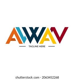 alwan logo, abstract line Alan Walker symbol W logo vector template