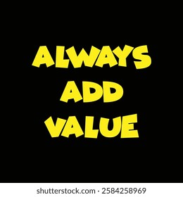 always add value text on black background.
