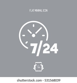 Always available services  - Vector web icon