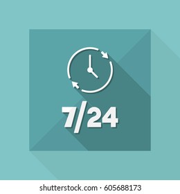 Always available services  - Vector web icon