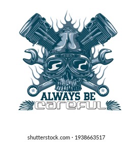 always be careful This is a vector-t-shirt design